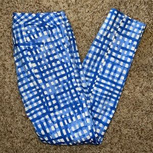 Lilly Pulitzer Bennet Blue Feelin Beachy Kelly Skinny Ankle Pants size 00